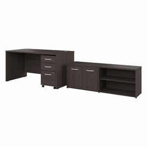 Studio C 60W Desk with Storage and Drawers in Engineered Wood