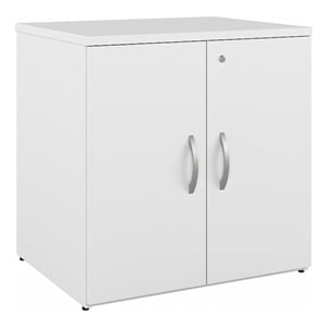 Studio C Office Storage Cabinet with Doors in White - Engineered Wood