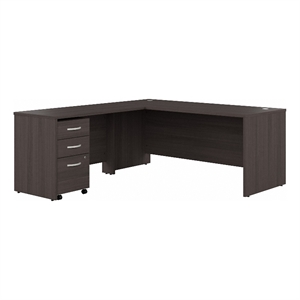 studio c 72w l shaped desk with drawers