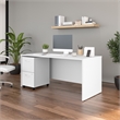 Studio C 66W Office Desk and Mobile File Cabinet in White - Engineered Wood