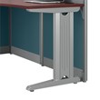 Office in an Hour 65W L Shaped Cubicle Desk in Hansen Cherry - Engineered Wood