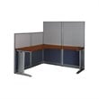Bush Business Furniture Office in an Hour 65W x 65D L Shaped Cubicle Workstation in Cherry