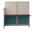 Office in an Hour 65W Straight Cubicle Desk in Hansen Cherry - Engineered Wood