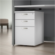BBF Office in an Hour 3-Drawer Engineered Wood Mobile File Cabinet in Pure White