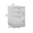 BBF Office in an Hour 3-Drawer Engineered Wood Mobile File Cabinet in Pure White
