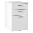 BBF Office in an Hour 3-Drawer Engineered Wood Mobile File Cabinet in Pure White