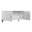 Office in an Hour 65W Cubicle Desk with Storage in Pure White - Engineered Wood