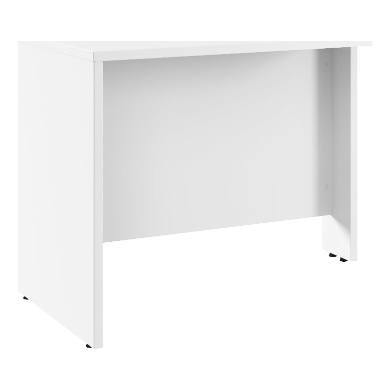Hampton Heights 42W Desk Return in White Engineered Wood