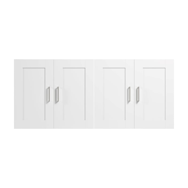 Hampton Heights 4 Door Set for 60W Bookshelf in White - Engineered Wood