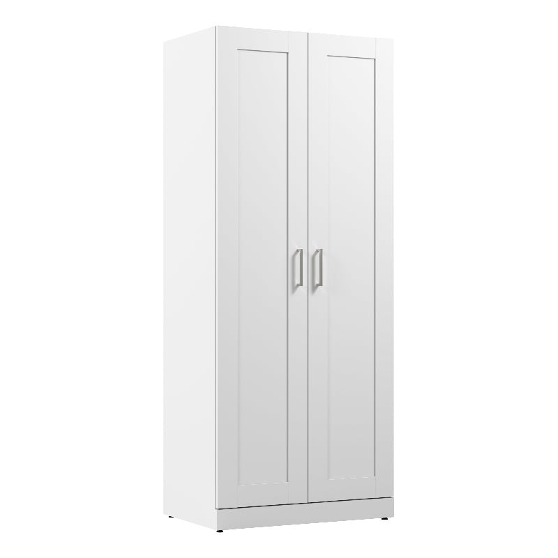 Hampton Heights 30W Tall Storage with Doors in White