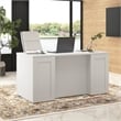 Hampton Heights 60W x 30D Executive Desk in White - Engineered Wood
