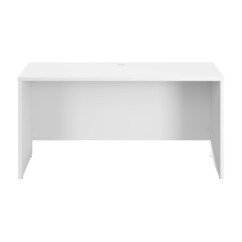 Hampton Heights 60W x 24D Credenza Desk in White - Engineered Wood