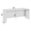 Hampton Heights 72W x 24D Credenza Desk in White - Engineered Wood