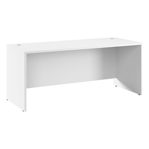Hampton Heights 72W x 30D Office Desk in White - Engineered Wood