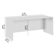 Hampton Heights 60W x 30D Office Desk in White - Engineered Wood