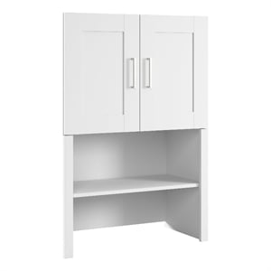 Hampton Heights 30W Bookcase Hutch in White - Engineered Wood