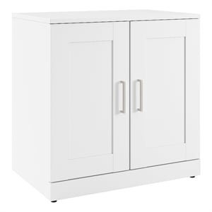 Hampton Heights 30W Storage Cabinet with Doors in White - Engineered Wood