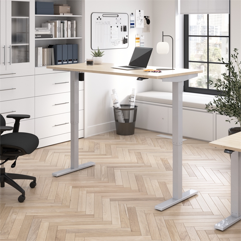 Move 40 Series 60W Adjustable Standing Desk in Natural Elm - Engineered Wood