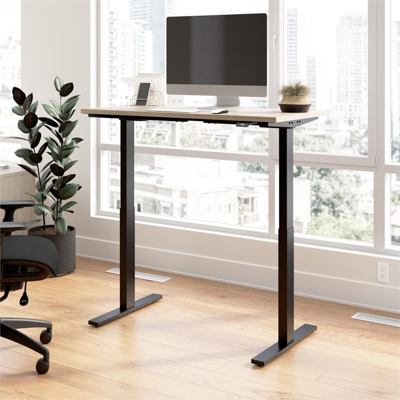 Move 60 Series 48W Adjustable Standing Desk in Natural Elm - Engineered Wood