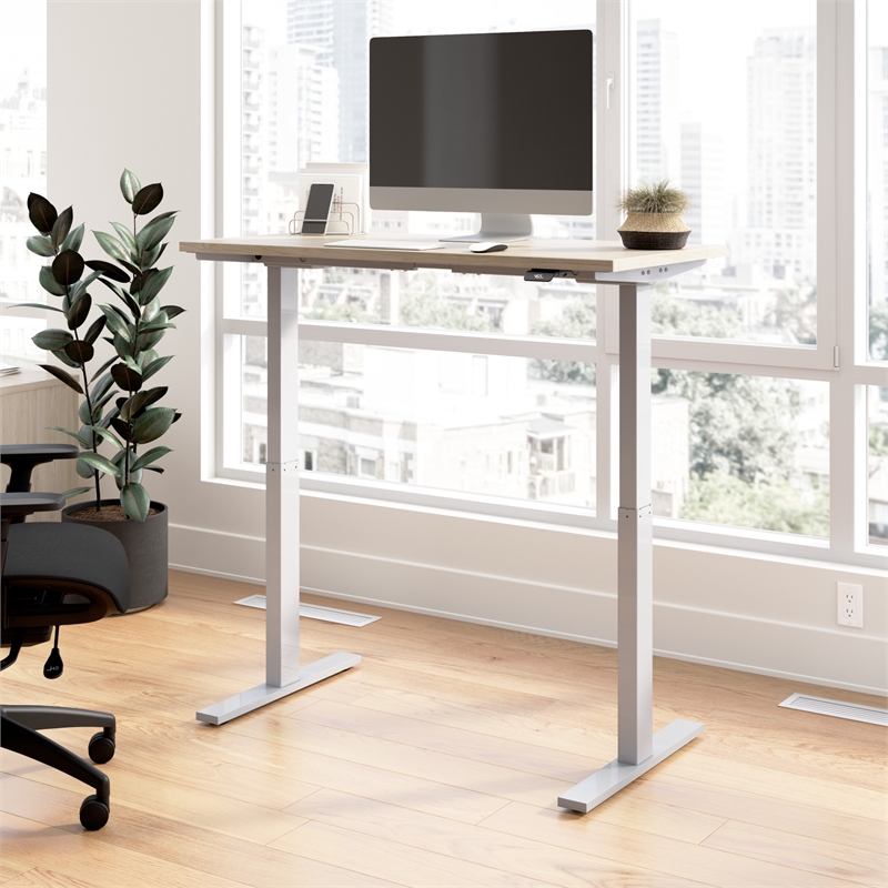 Move 60 Series 48W Adjustable Standing Desk in Natural Elm - Engineered Wood