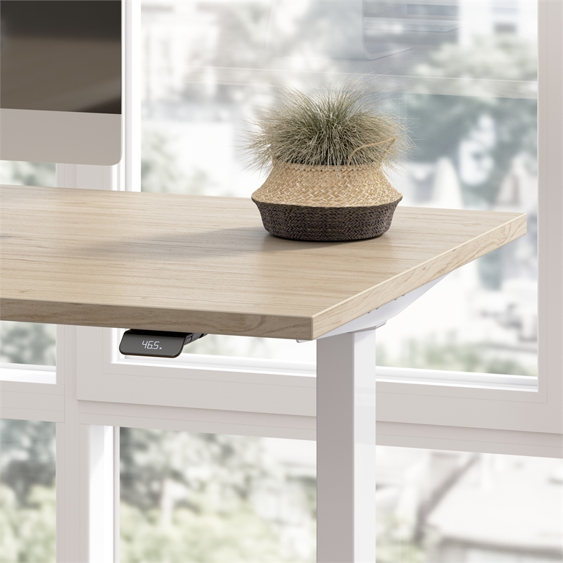 Move 60 Series 48W Adjustable Standing Desk in Natural Elm - Engineered Wood