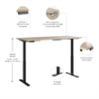 Move 60 Series 72W Adjustable Standing Desk in Natural Elm - Engineered Wood