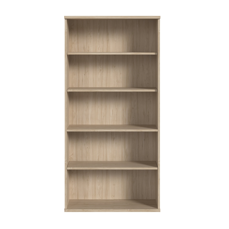 Studio C Tall 5 Shelf Bookcase in Natural Elm - Engineered Wood