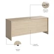 Studio C 72W x 24D Credenza Desk in Natural Elm - Engineered Wood