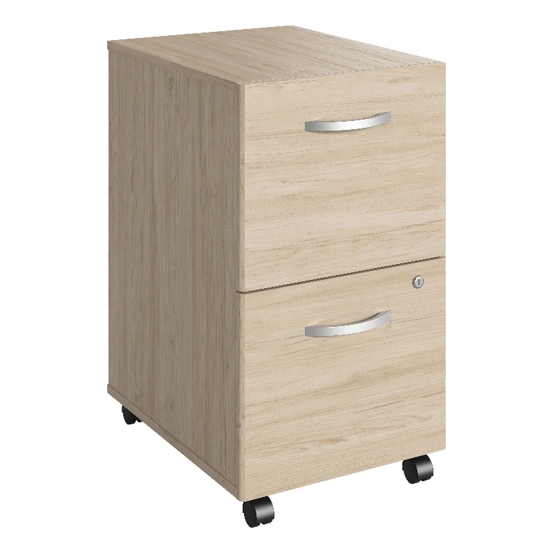 Studio C 2 Drawer Mobile File Cabinet in Natural Elm - Engineered Wood
