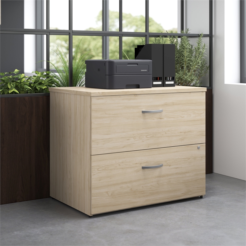 Studio C 2 Drawer Lateral File Cabinet in Natural Elm - Engineered Wood