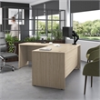 Studio C 72W x 30D L Shaped Desk in Natural Elm - Engineered Wood