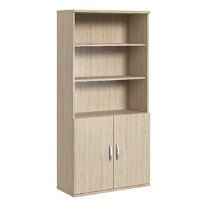 Studio C Tall 5 Shelf Bookcase with Doors in Engineered Wood