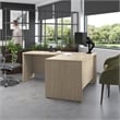Studio C 60W x 30D L Shaped Desk in Natural Elm - Engineered Wood