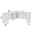 Studio C 60W x 30D L Shaped Desk in Natural Elm - Engineered Wood