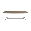 Bush Business Furniture 96W x 42D Boat Shaped Conference Table in Modern Hickory