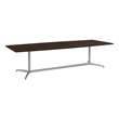 Bush Business Furniture 120W x 48D Boat Shaped Conference Table in Black Walnut