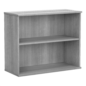 Studio A Small 2 Shelf Bookcase in Platinum Gray - Engineered Wood