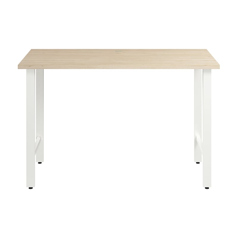 Hustle 48W x 24D Computer Desk with Metal Legs in Natural Elm - Engineered Wood