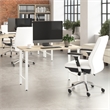 Hustle 48W x 24D Computer Desk with Metal Legs in Natural Elm - Engineered Wood