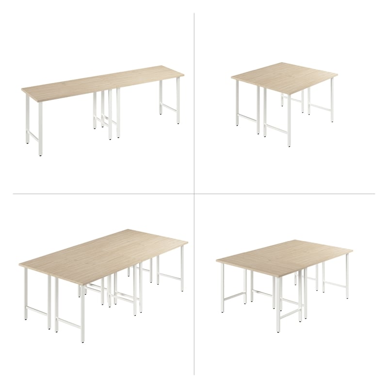 Hustle 48W x 24D Computer Desk with Metal Legs in Natural Elm - Engineered Wood
