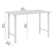 Hustle 48W x 24D Computer Desk with Metal Legs in White - Engineered Wood