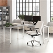 Hustle 72W Computer Desk with Metal Legs in Platinum Gray - Engineered Wood