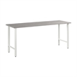 Hustle 72W Computer Desk with Metal Legs in Platinum Gray - Engineered Wood