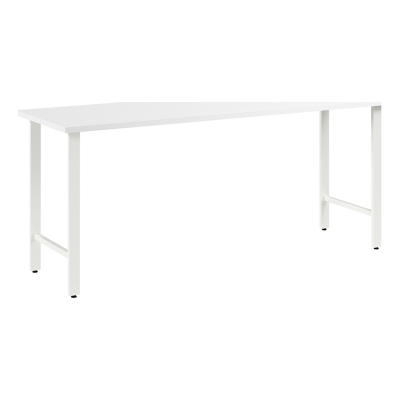 Hustle 72W x 24D Computer Desk with Metal Legs in White - Engineered Wood