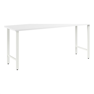 Hustle 72W x 24D Computer Desk with Metal Legs in White - Engineered Wood