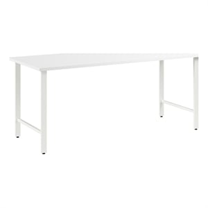 Hustle 72W x 30D Computer Desk with Metal Legs in White - Engineered Wood