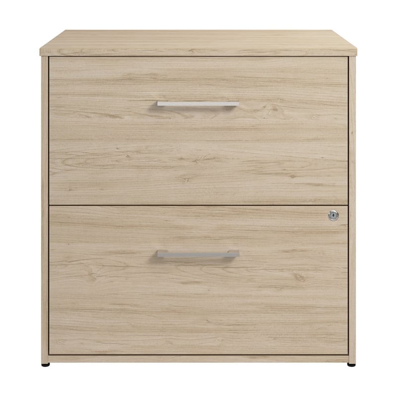 Hustle 2 Drawer Lateral File Cabinet in Natural Elm - Engineered Wood