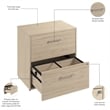 Hustle 2 Drawer Lateral File Cabinet in Natural Elm - Engineered Wood
