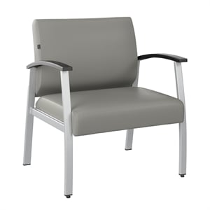 Bush Business Arrive Bariatric Waiting Room Guest Chair in Light Gray Vinyl