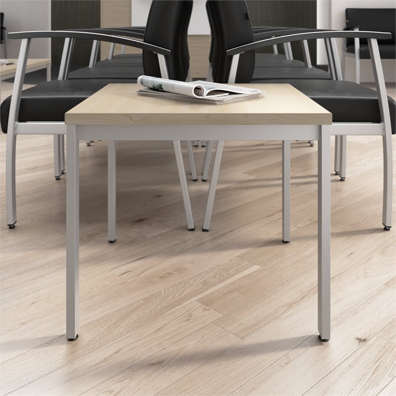 Bush Business Arrive Waiting Room End Table in Natural Elm - Engineered Wood